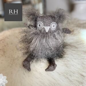 RESTORATION HARDWARE Stuffed Animal Owl Gray RH Baby & Child NWOT